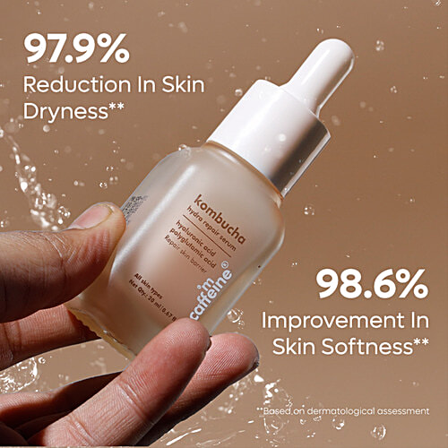 mCaffeine Kombucha Hydra Repair Serum - Hyaluronic & Polyglutamic Acid, 20 ml Repairs Skin Barrier