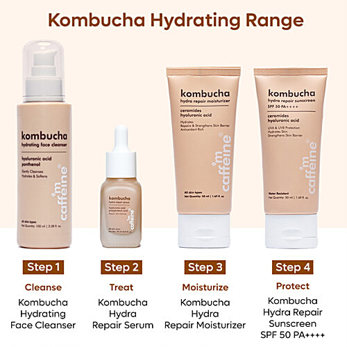 mCaffeine Kombucha Hydra Repair Serum - Hyaluronic & Polyglutamic Acid, 20 ml Repairs Skin Barrier