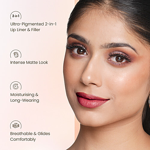 Swiss Beauty Lip Stain Matte Lipstick, 3.4 g Peaches N Cream Dermatologically Tested, Alcohol Free, Paraben Free