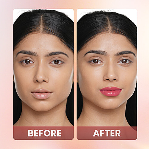 Swiss Beauty Lip Stain Matte Lipstick, 3.4 g Peaches N Cream Dermatologically Tested, Alcohol Free, Paraben Free