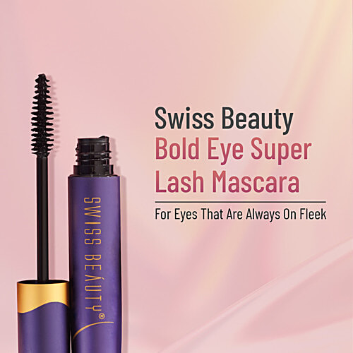 Swiss Beauty Bold Eyes Super Lash Waterproof Mascara, 7.5 ml Black 