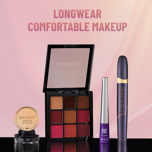 Swiss Beauty Bold Eyes Super Lash Waterproof Mascara, 7.5 ml Black 