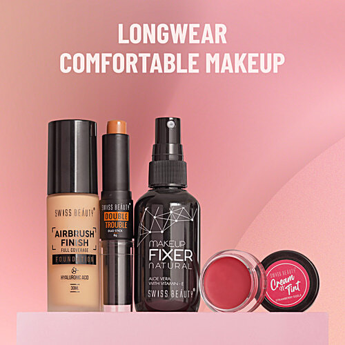 Swiss Beauty 3-In-1 Cream N Tint Cream For Lips, Cheek & Eyes, 8 g Strawberry Sizzle