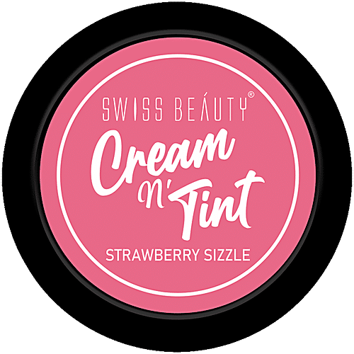 Swiss Beauty 3-In-1 Cream N Tint Cream For Lips, Cheek & Eyes, 8 g Strawberry Sizzle