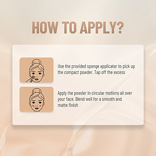 Swiss Beauty Airbrush Finish Compact With SPF 10 - 16 Hours Of Oil Control Matte Finish, 9 g Vanilla Longwear Comfortable Makeup, Mineral Oil Free, Formaldehyde Free, Paraben Free, Phthalates Free, Alcohol Free