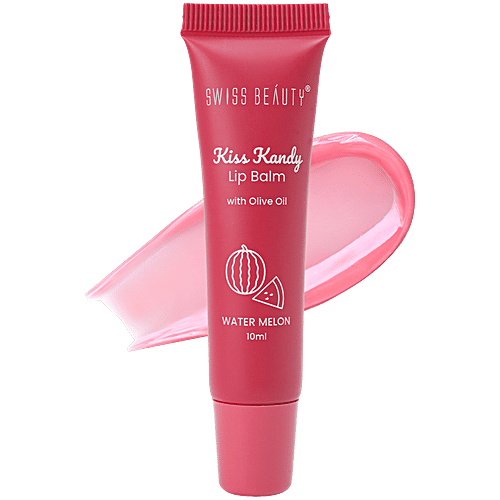 Swiss Beauty Kiss Kandy Lip Balm With Olive Oil, 10 ml Water Melon Moisturises & Nourishes