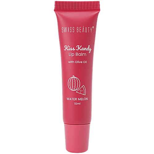 Swiss Beauty Kiss Kandy Lip Balm With Olive Oil, 10 ml Water Melon Moisturises & Nourishes