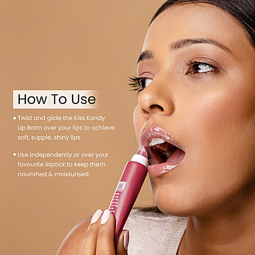 Swiss Beauty Kiss Kandy Lip Balm With Olive Oil, 10 ml Water Melon Moisturises & Nourishes