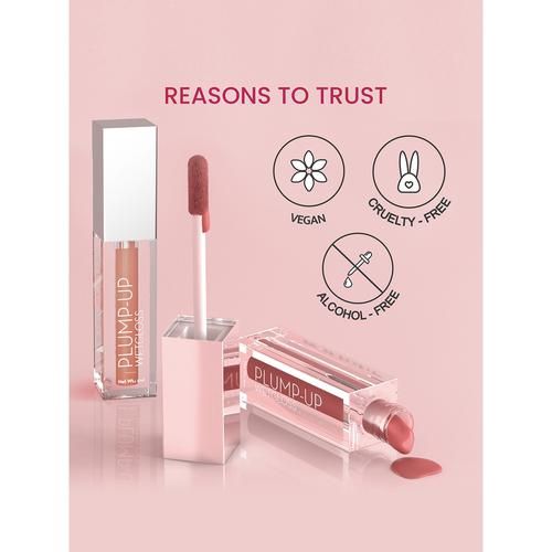 Swiss Beauty Plump Up Wet Lip Gloss For Glossy & Fuller Lips, 2 ml 3 Kinde Naked Vegan, Cruelty Free, Alcohol Free
