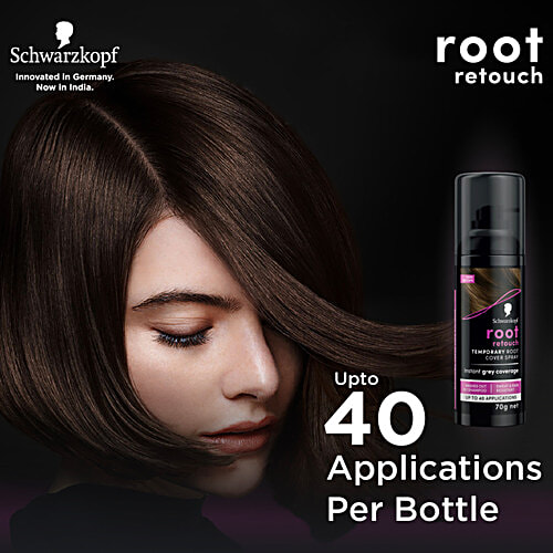 Schwarzkopf Root Retouch Temporary Root Cover Spray, 120 ml Dark Brown Instant Grey Coverage