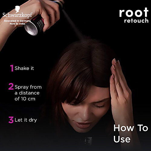 Schwarzkopf Root Retouch Temporary Root Cover Spray, 120 ml Dark Brown Instant Grey Coverage