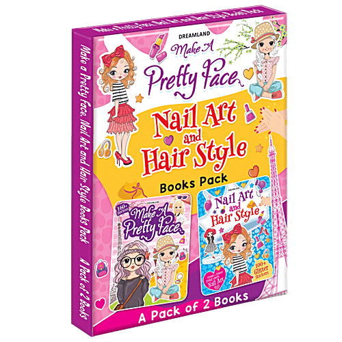 Dreamland Make A Pretty Face Nail Art & Hair Style Books, 2 pcs Kids Books
