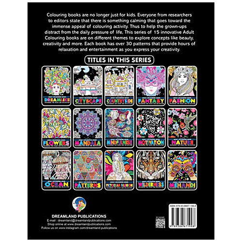 Dreamland Fashion Adult Colouring Book For Peace & Relaxation, 1 pc  For Peace & Relaxation