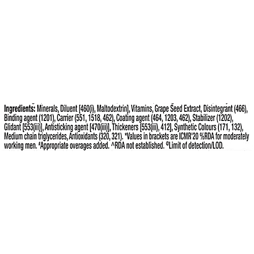 Centrum Men With Grape Seed Extract, Vitamin C & 22  Vital Nutrients For Overall Health, Strong Muscles & Immunity, 50 pcs  World's No.1 Multivitamin