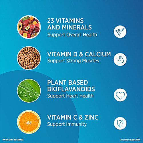 Centrum Men With Grape Seed Extract, Vitamin C & 22  Vital Nutrients For Overall Health, Strong Muscles & Immunity, 50 pcs  World's No.1 Multivitamin