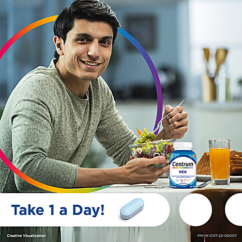 Centrum Men With Grape Seed Extract, Vitamin C & 22  Vital Nutrients For Overall Health, Strong Muscles & Immunity, 50 pcs  World's No.1 Multivitamin