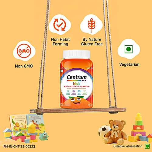 Centrum Kids Gummies With Probiotic, Vitamin C & 11 Other Nutrients For Immunity, Healthy Digestion & Eye Health, 30 pcs  Worlds No.1 Multivitamin