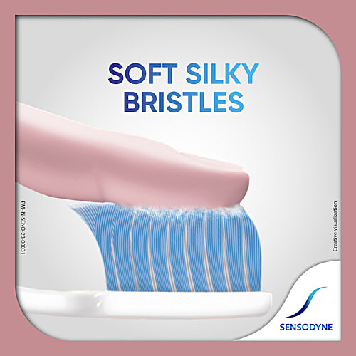 Sensodyne Gentle Care Toothbrush For People With Sensitive Teeth - Soft & Effective Cleaning, 1 pc (Buy 1 Get 1 Free) 