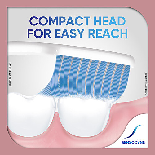 Sensodyne Gentle Care Toothbrush For People With Sensitive Teeth - Soft & Effective Cleaning, 1 pc (Buy 1 Get 1 Free) 