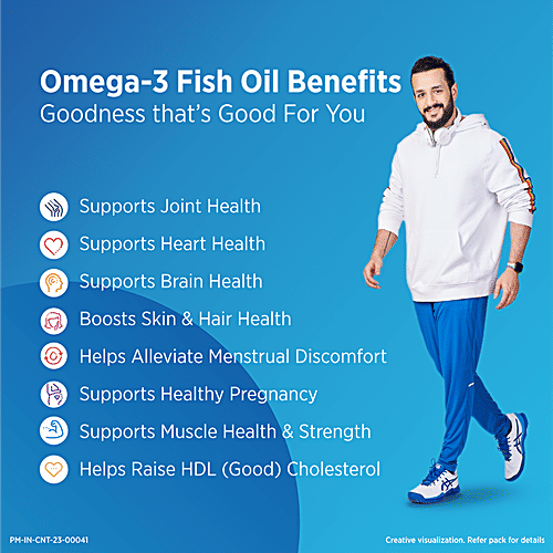 Centrum Omega 3 Fish Oil With EPA & DHA For Heart, Skin, Eye & Joint Health, 60 pcs  Natural Anchovies & Sardines From Iceland