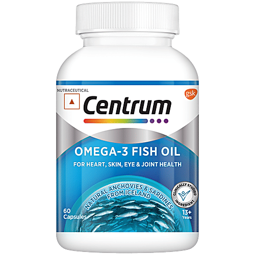 Buy Centrum Omega 3 Fish Oil With EPA & DHA For Heart, Skin, Eye & Joint Health Online at Best