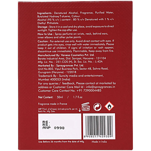 Affetto by Sunny Leone Noha Edp For Men, 50 ml  