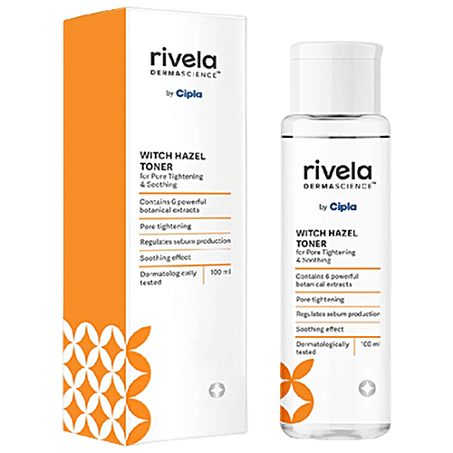 RIVELA DERMASCIENCE Witch Hazel Face Toner, 100 ml  Pore tightening