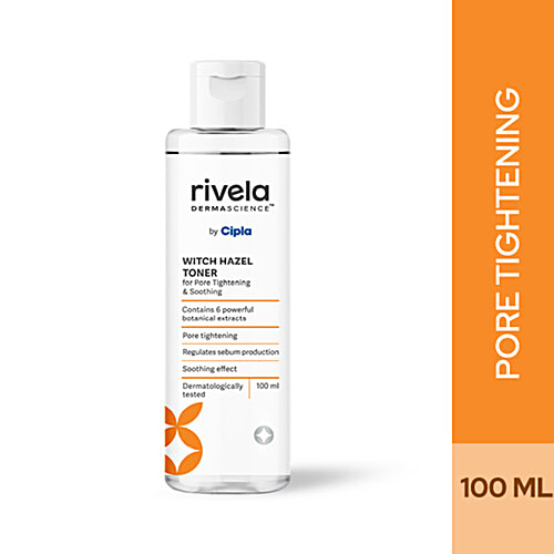 RIVELA DERMASCIENCE Witch Hazel Face Toner, 100 ml  Pore tightening