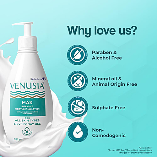 Venusia Max Intensive Moisturizing Lotion, 300 g  For All Skin Types