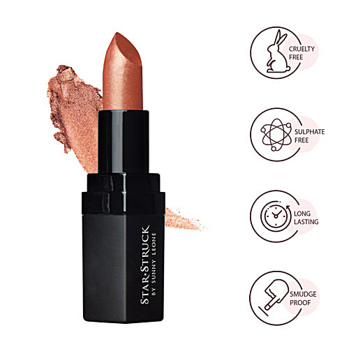 Star-Struck by Sunny Leone Intense Matte Lipstick, 4.2 g Bronze Beauty Richly Pigmented, Smooth & creamy application, High colour pay off