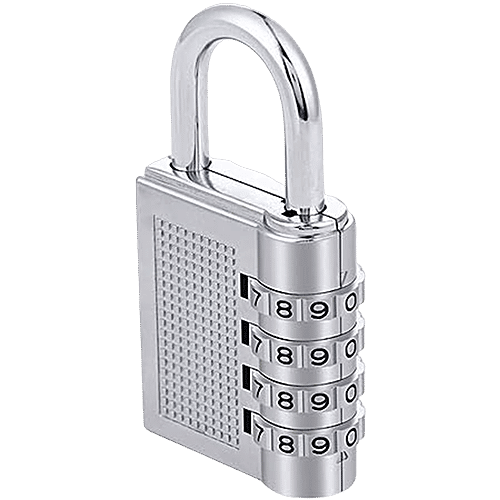 Creative Space Padlock 4 Digit Metal Resettable Combination Lock, 1 pc  