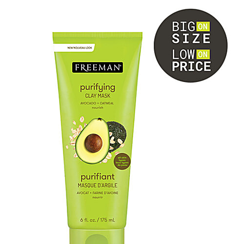 FREEMAN Purifying Clay Mask - Avocado & Oatmeal, 175 ml