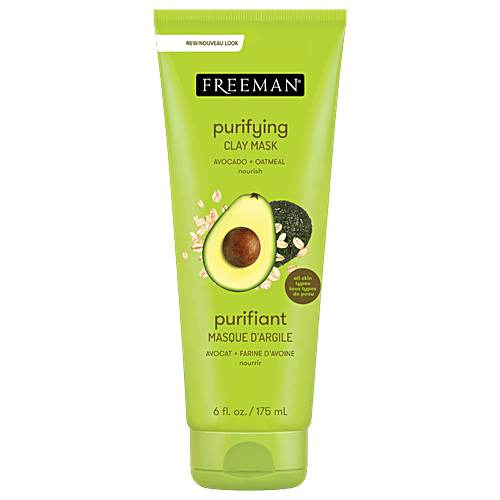 FREEMAN Purifying Clay Mask - Avocado & Oatmeal, 175 ml