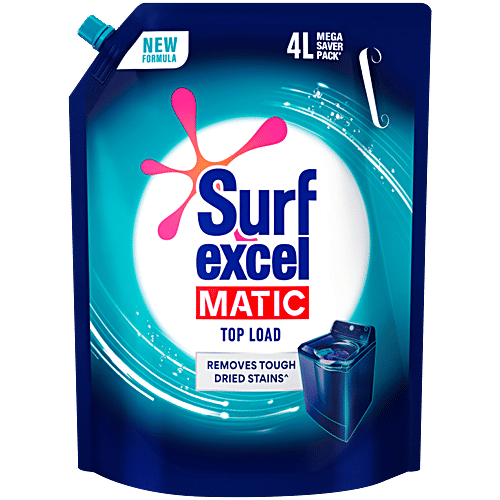 Surf Excel Matic Top Load Liquid Detergent, 4 L Pouch