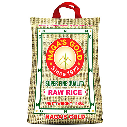 Naga's Gold Raw Rice, 5 kg Bag