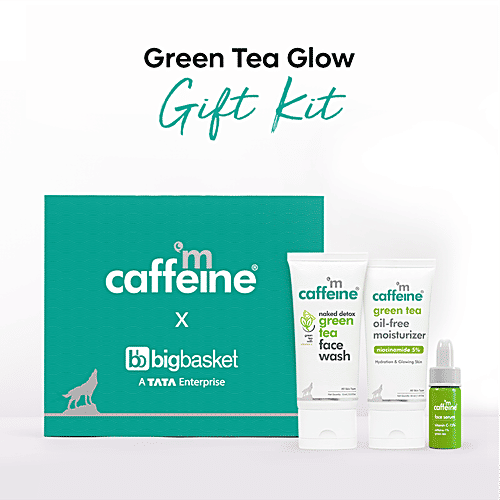 Buy mCaffeine Green Tea Glow Gift Kit Face Wash, Moisturiser, Serum