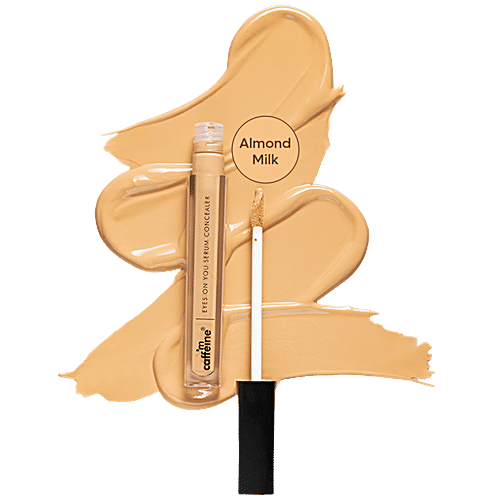 mCaffeine Eyes On You Serum Concealer, 5 ml Almond Milk SPF 15 PA++++, Suits All Skin Types, 100% Vegan, Paraben and Silicone Free