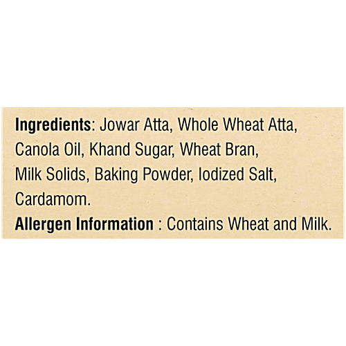 Zerobeli Premium Jowar Atta Biscuits With Elaichi, 375 g Delicious