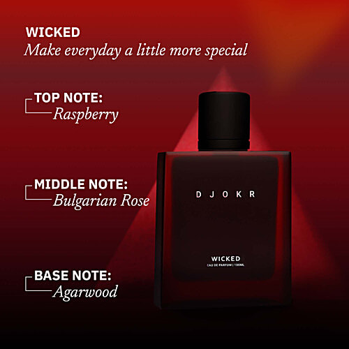 Djokr Wicked Perfume For Men - Eau De Parfum, Premium Luxury Long Lasting Fragrance Spray, 100 ml  