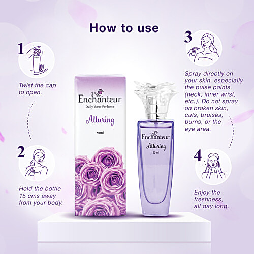 Enchanteur Alluring Daily Wear Perfume - For Women, 50 ml  