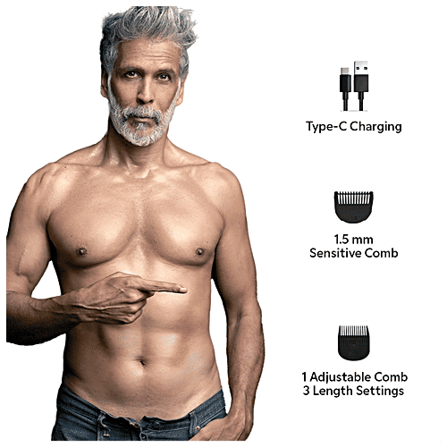 Zlade Ballistic Pro Full-Body Manscaping Trimmer with Ceramic Blades | Waterproof | Digital Display | Beard, Body, Bush, 430 g  