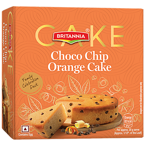 Britannia Choco Chip Orange Cake, 250 g