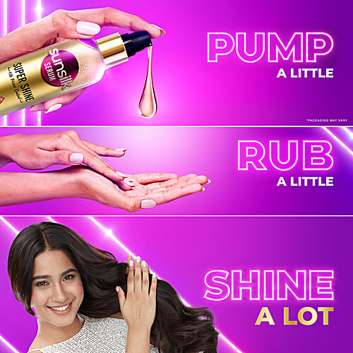 Sunsilk Super Shine Hair Serum, 100 ml  48h Frizz Control, Non Sticky Nourishment, With Vitamin E