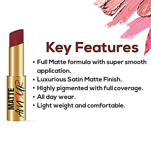 Jaquline USA Matte Amour Lipstick, 3.5 g Modern Love 12