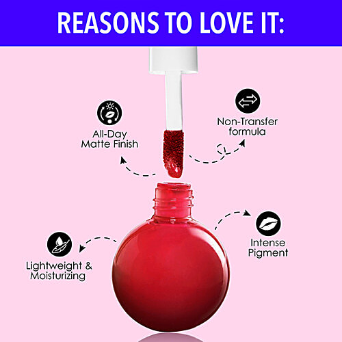 Blue Heaven Candy Crush Non-Transfer Matte Lip Color - Brown Nudes, 10 ml (Pack of 3) Intense Matte Finish, Intense Pigment