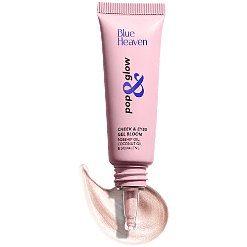 Blue Heaven Pop & Glow Cheek & Eyes Gel Bloom Highlighter, 12 ml Silver Pink 