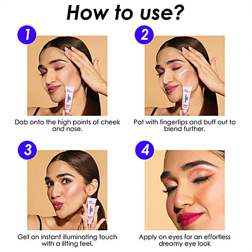 Blue Heaven Pop & Glow Cheek & Eyes Gel Bloom Highlighter, 12 ml Silver Pink 