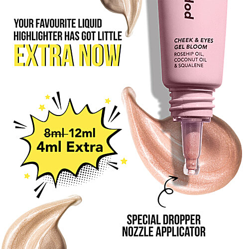 Blue Heaven Pop & Glow Cheek & Eyes Gel Bloom Highlighter, 12 ml Silver Pink 