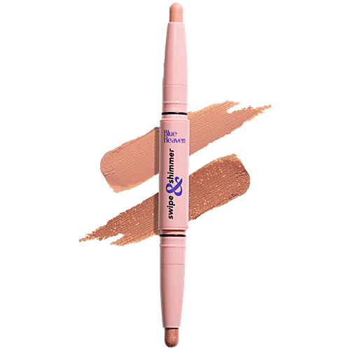 Blue Heaven Swipe & Shimmer Extreme Hold Eyeshadow Stick, 2.2 g Sweet Peach Smudge Proof, Infused With Primer