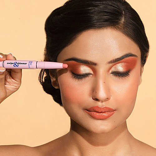 Blue Heaven Swipe & Shimmer Extreme Hold Eyeshadow Stick, 2.2 g Sweet Peach Smudge Proof, Infused With Primer